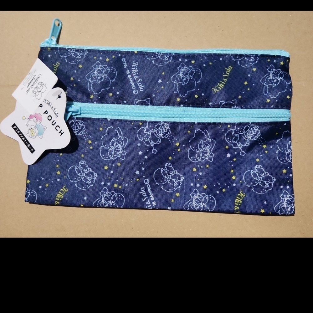 Little twin star Kiki and lala zip pouch nwt